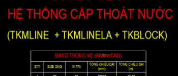 Combo 3 Lisp Cad bóc khối lượng cấp thoát nước – Hệ M&E
