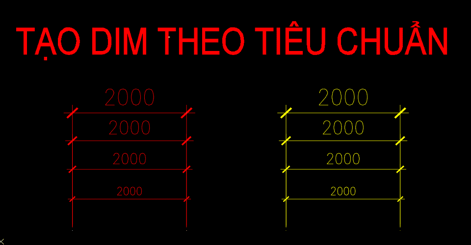Lisp tạo Dim theo tiêu chuẩn