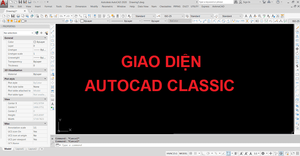 Chuyển giao diện AutoCAD về Classic