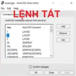 Hướng dẫn đổi lệnh tắt trong Cad