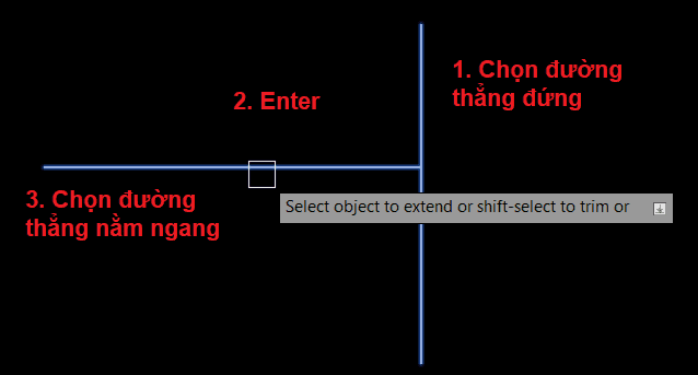 Lệnh EXTEND trong Cad_2