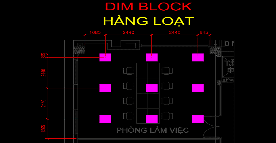 Lisp Dim nhanh Block trong Cad