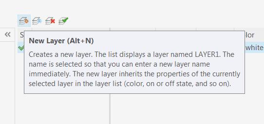 Tạo mới Layer trong Cad