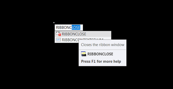 Tắt thanh Ribbon trong Cad