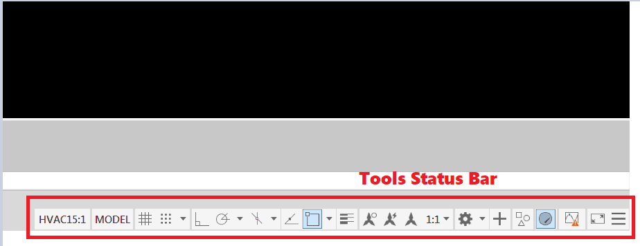 Thanh Tools Status Bar trong Cad