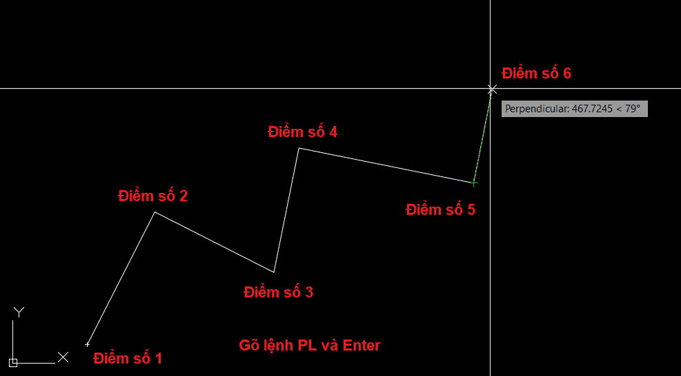 Vẽ đường thẳng Polyline
