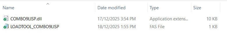 Tải Lisp menu combo 9 lisp về cùng Foder