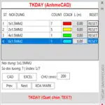 Lisp thống kê dây điện theo số dây